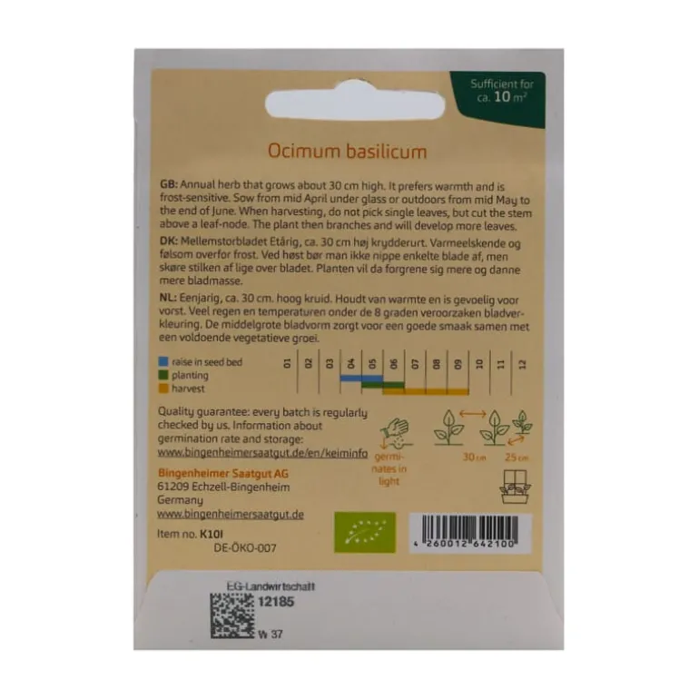 Pit&Pit Basilicum zaaigoed bio Store