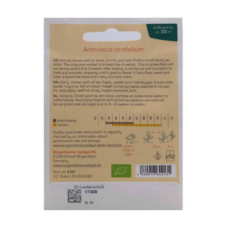 Pit&Pit Kervel zaaigoed bio New