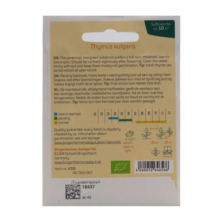 Pit&Pit Tijm zaaigoed bio Hot